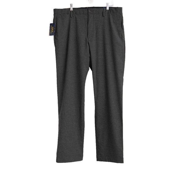 Polo Ralph Lauren NEW! Dress Pants Mens 36x32 Gray Straight Fit Slacks Trouser - Picture 1 of 5